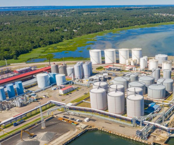 The liquid bulk cargo amounts to the highest volume of goods in maritime freight. This commodity group includes crude oil (petroleum) and petroleum products, liquid chemicals and gas, vegetable oils etc. Generally the liquid bulk cargo is transported with tanker vessels, though there is a rising trend to carry liquid bulk in tank-containers. The oil terminal operators currently provide storage service for petroleum and petroleum products, consolidation of large consignments and blending services. The oil terminals are also in possession of a developed rail infrastructure that is connected to the backbones of the rail network.
